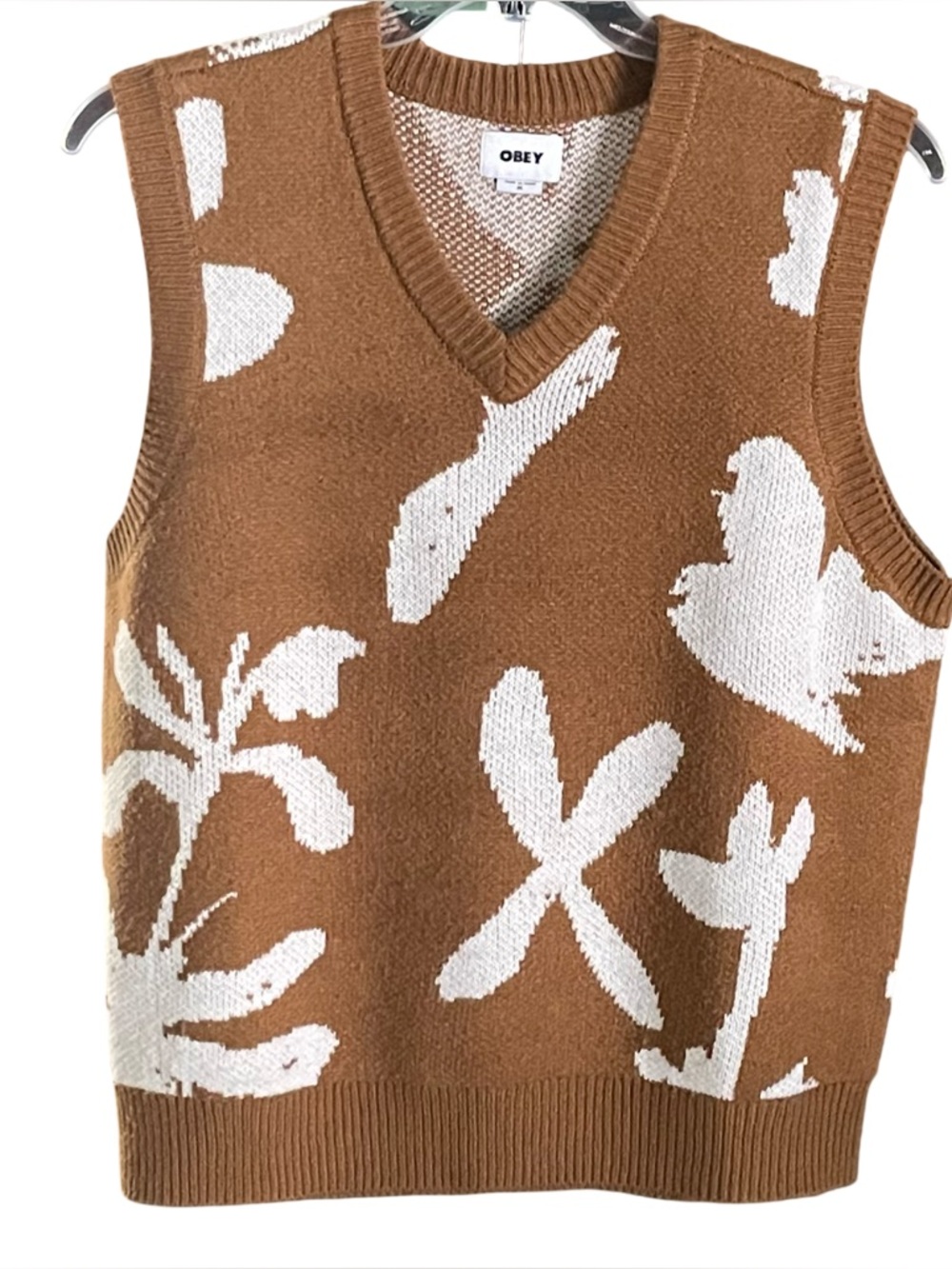 Obey Amir Knit Sweater Vest Adult Medium
